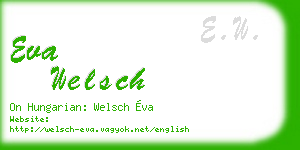 eva welsch business card