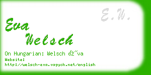 eva welsch business card